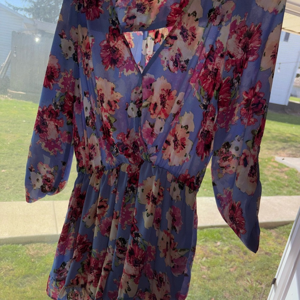 Floral Blue Dress